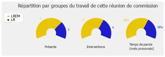 Répartition par groupes du travail de cette réunion de commission