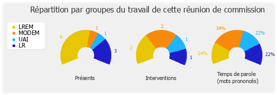 Répartition par groupes du travail de cette réunion de commission