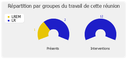 Répartition par groupes du travail de cette réunion