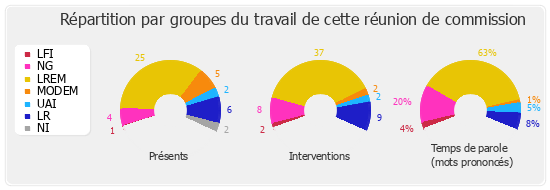 Répartition par groupes du travail de cette réunion de commission