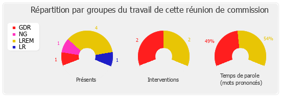 Répartition par groupes du travail de cette réunion de commission