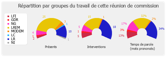 Répartition par groupes du travail de cette réunion de commission