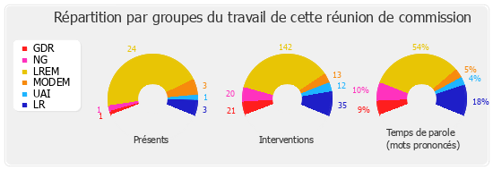 Répartition par groupes du travail de cette réunion de commission