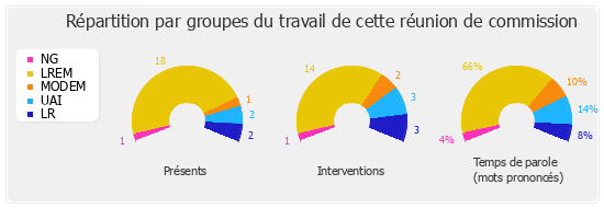 Répartition par groupes du travail de cette réunion de commission