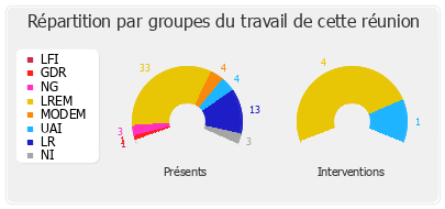 Répartition par groupes du travail de cette réunion