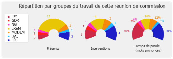 Répartition par groupes du travail de cette réunion de commission