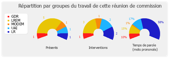 Répartition par groupes du travail de cette réunion de commission