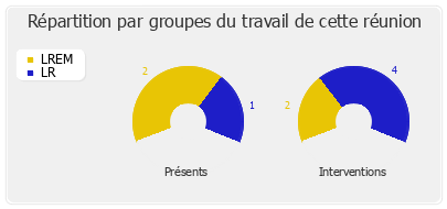 Répartition par groupes du travail de cette réunion