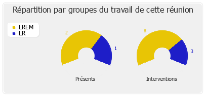 Répartition par groupes du travail de cette réunion