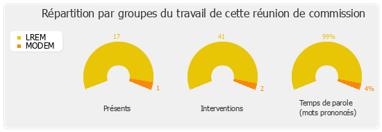 Répartition par groupes du travail de cette réunion de commission