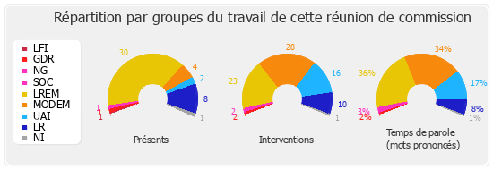 Répartition par groupes du travail de cette réunion de commission