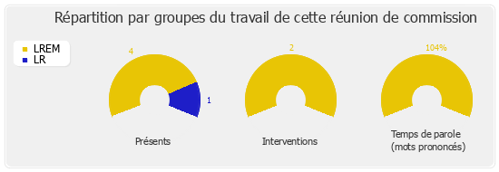 Répartition par groupes du travail de cette réunion de commission