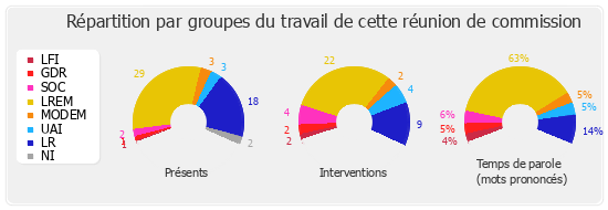 Répartition par groupes du travail de cette réunion de commission