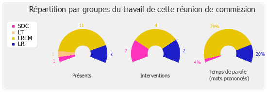 Répartition par groupes du travail de cette réunion de commission