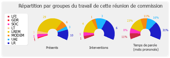 Répartition par groupes du travail de cette réunion de commission