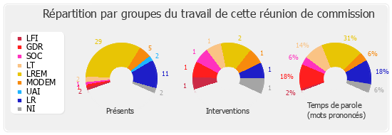 Répartition par groupes du travail de cette réunion de commission