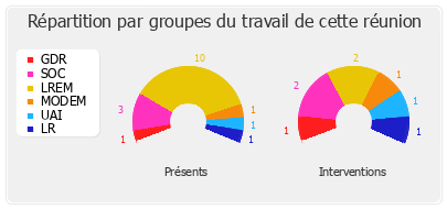 Répartition par groupes du travail de cette réunion