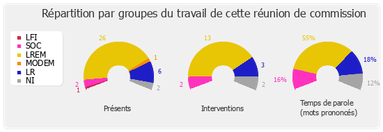 Répartition par groupes du travail de cette réunion de commission