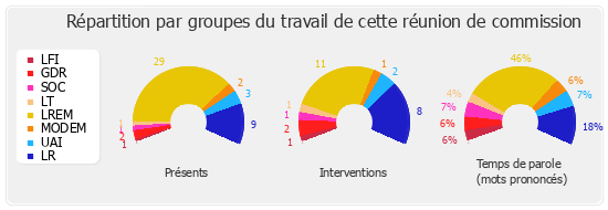 Répartition par groupes du travail de cette réunion de commission