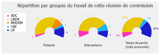 Répartition par groupes du travail de cette réunion de commission