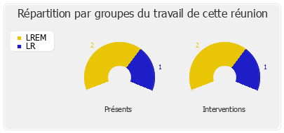 Répartition par groupes du travail de cette réunion