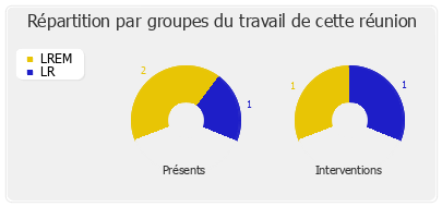 Répartition par groupes du travail de cette réunion