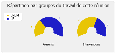 Répartition par groupes du travail de cette réunion