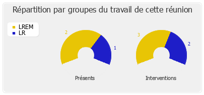 Répartition par groupes du travail de cette réunion