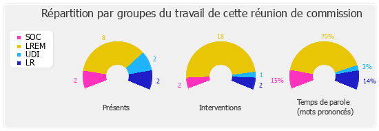 Répartition par groupes du travail de cette réunion de commission