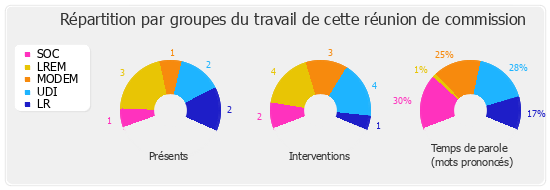 Répartition par groupes du travail de cette réunion de commission