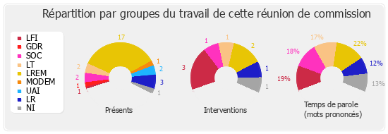 Répartition par groupes du travail de cette réunion de commission