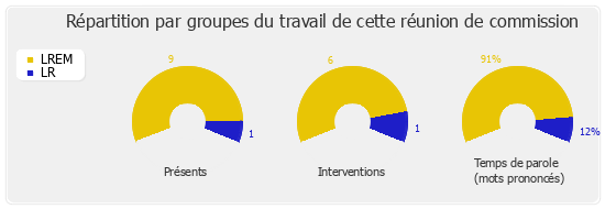 Répartition par groupes du travail de cette réunion de commission