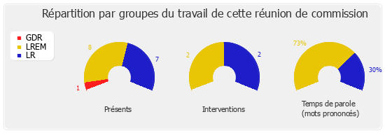 Répartition par groupes du travail de cette réunion de commission