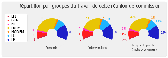 Répartition par groupes du travail de cette réunion de commission