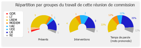 Répartition par groupes du travail de cette réunion de commission