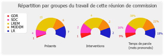 Répartition par groupes du travail de cette réunion de commission