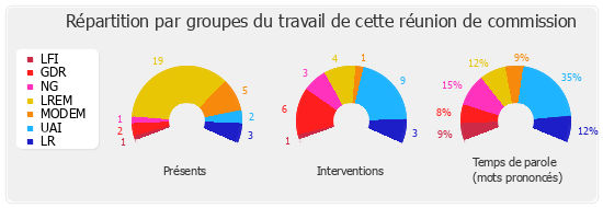 Répartition par groupes du travail de cette réunion de commission