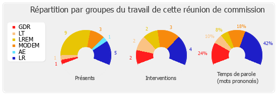 Répartition par groupes du travail de cette réunion de commission