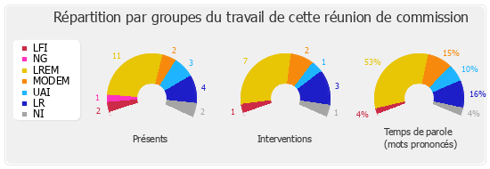 Répartition par groupes du travail de cette réunion de commission