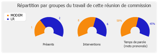 Répartition par groupes du travail de cette réunion de commission