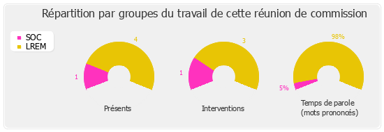 Répartition par groupes du travail de cette réunion de commission