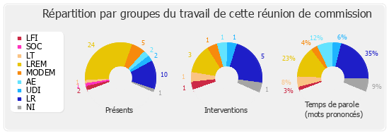 Répartition par groupes du travail de cette réunion de commission