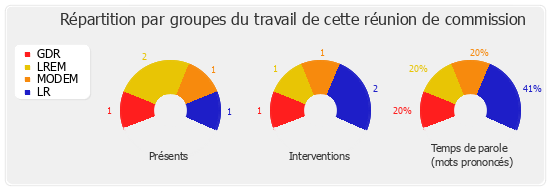 Répartition par groupes du travail de cette réunion de commission