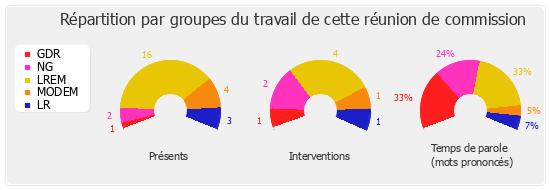 Répartition par groupes du travail de cette réunion de commission