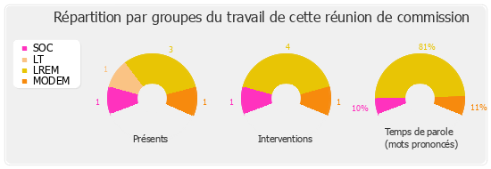 Répartition par groupes du travail de cette réunion de commission