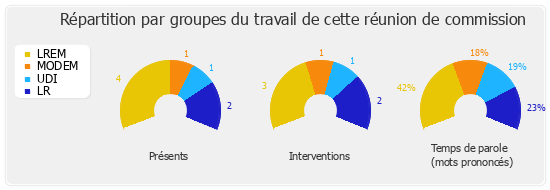 Répartition par groupes du travail de cette réunion de commission