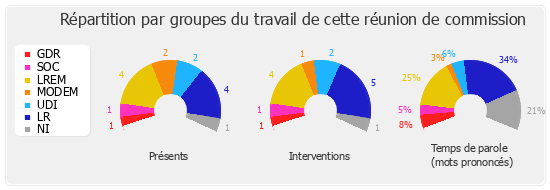 Répartition par groupes du travail de cette réunion de commission