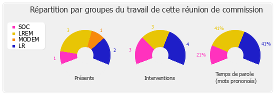 Répartition par groupes du travail de cette réunion de commission