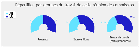 Répartition par groupes du travail de cette réunion de commission