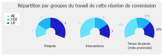 Répartition par groupes du travail de cette réunion de commission